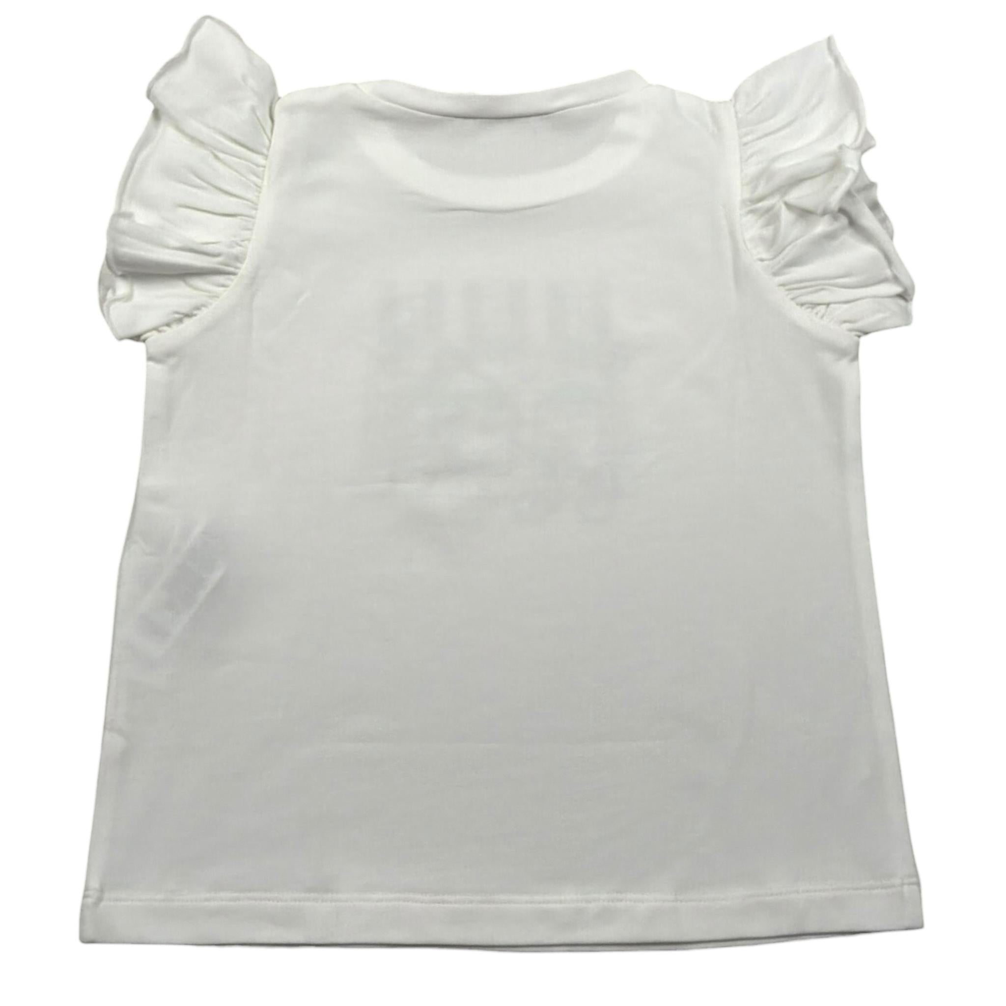 Liu Jo T-Shirt Girocollo Tinta Unita con Stampe per Neonata KA5084NX BIANCO LIU JO 