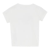 Liu Jo T-Shirt Girocollo Tinta Unita con Brillantini per Bambina KA5021XXJ BIANCO LIU JO 