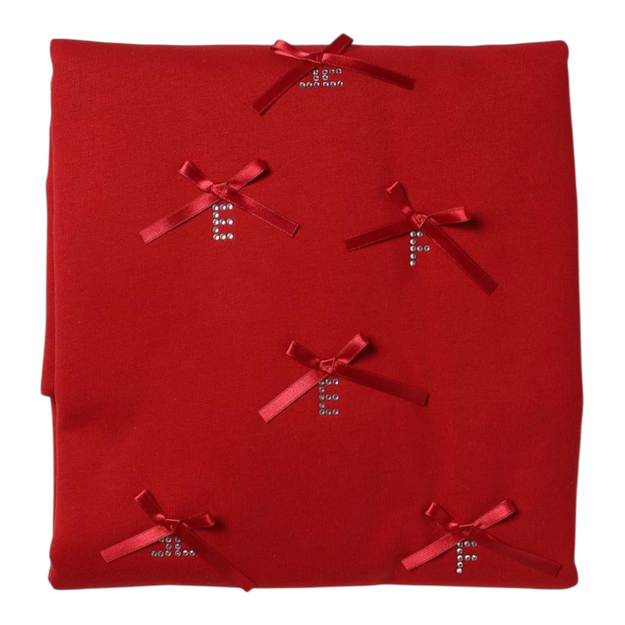 ELISABETTA FRANCHI coperta tint unita con fiocchi Rosso per Neonata ENCO053 ROSSO ELISABETTA FRANCHI 