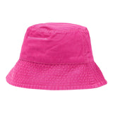 Maison Margiela Cappello Modello Pescatore Tinta Unita Con Stampa Logo Fuxia Per Bambina