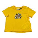 Moschino T-Shirt Girocollo Tinta Unita con Stampa per Neonata MXM047 GIALLO MOSCHINO 