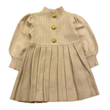 JANICE abito manica lunga tinta unita con bottoni Panna per Neonata JN637N PANNA JANICE 