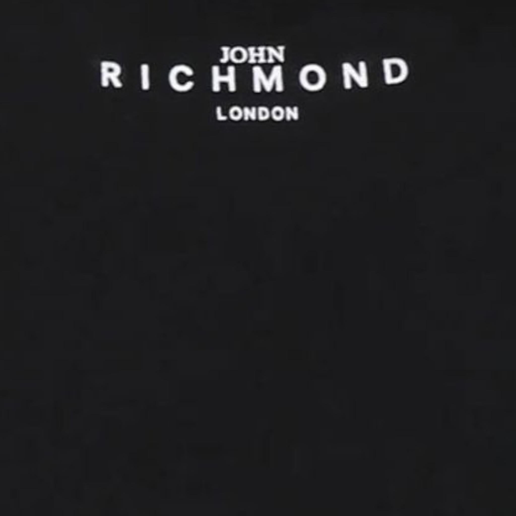 John Richmond T-Shirt Girocollo Tinta Unita con Stampa per Bambino RBP25003TSJ NERO JOHN RICHMOND 