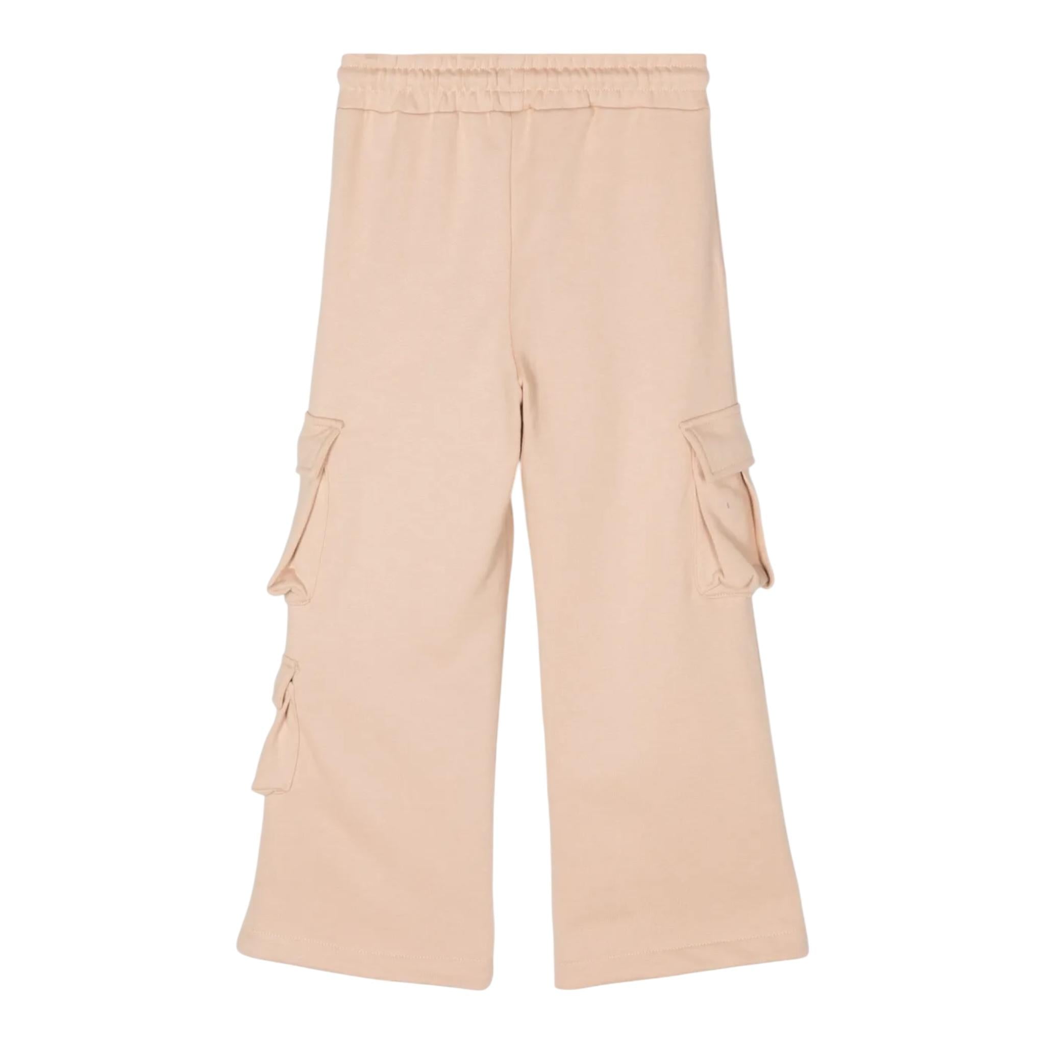 MSGM pantalone modello tuta tinta unita con tasconi Beige per Bambina F4MSJGFP192 BEIGE MSGM 