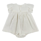 LA STUPENDERIA set abito tinta unita con coulotte Bianco per Neonata CBAB08 BIANCO LA STUPENDERIA 