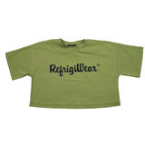 Refrigiwear T-Shirt Girocollo Tinta Unita Modello Crop per Bambina RWG640 VERDE REFRIGIWEAR 