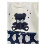 EMC completo 2pz maxi felpa-leggins bicolore Bianco/blu per Neonata CO3544 BIANCO/BLU EMC 