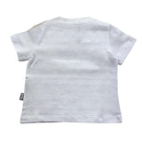 Daniele Alessandrini T-Shirt Tinta Unita Girocollo Con Stampa Bianco Per Neonato