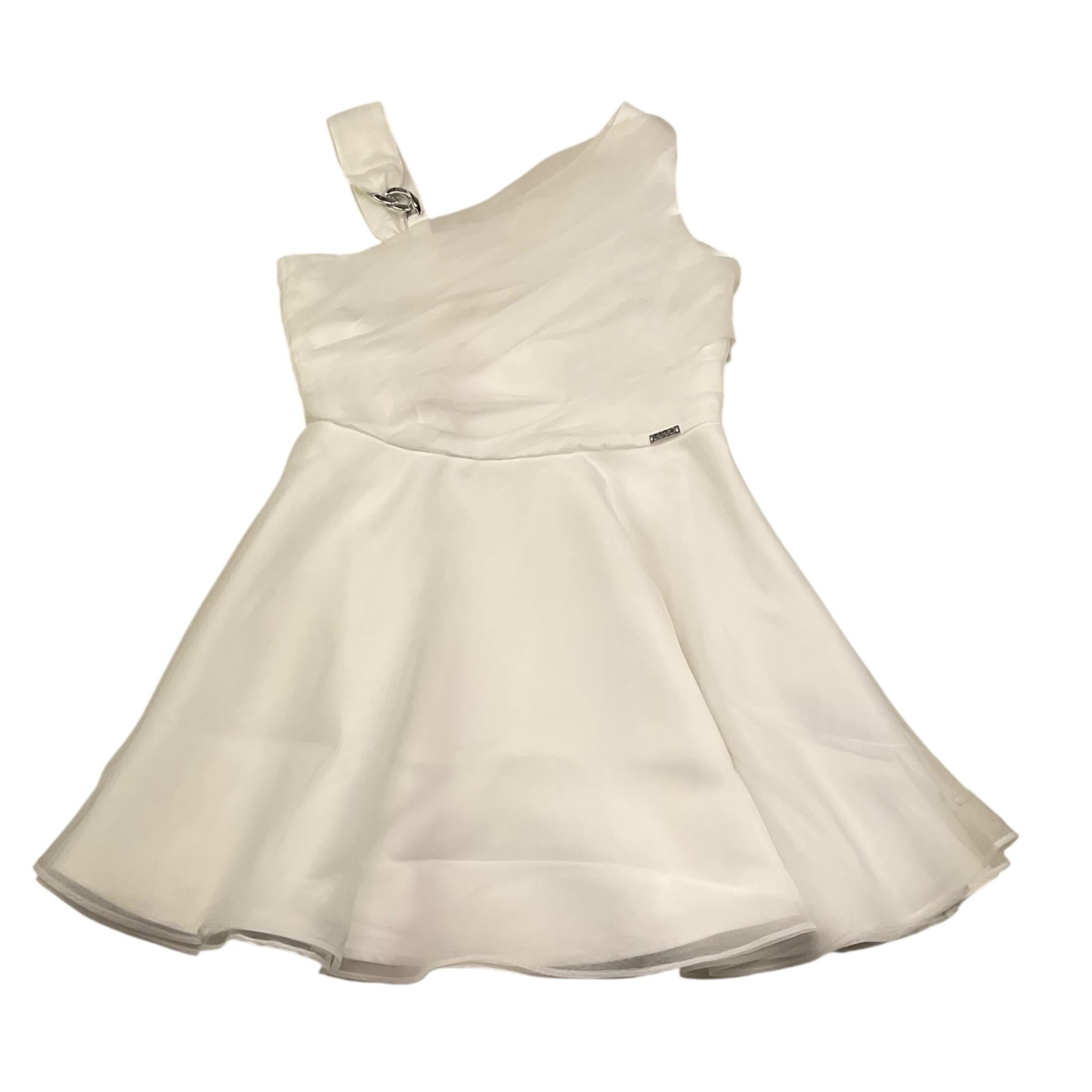 Liu Jo Abito Giromanica Tinta Unita con Tulle per Bambina GA5036X BIANCO LIU JO 