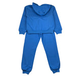 Moschino Completo 2 Pezzi Felpa-Pantalone Tinta Unita per Bambino HUK04G BLU MOSCHINO 