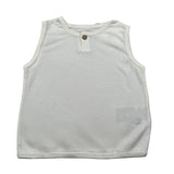 Play Up Canotta Girocollo Tinta Unita con Bottoni per Neonato PA011AQ10901 PANNA PLAY UP 