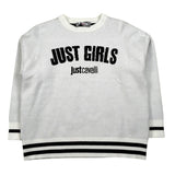 Just Cavalli Maglia Girocollo Tinta Unita con Stampa per Bambina JGP26180MA BIANCO JUST CAVALLI 