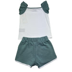 Trussardi Completo 2 Pezzi Canotta-Short per Bambina TGP26011CJ BIANCO/VERDE TRUSSARDI 