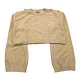 JANICE maglia girocollo tinta unita Beige per Bambina JN589R BEIGE JANICE 