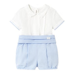 Mayoral Completo 3 Pezzi Bermuda-Camicia-Cintura per Neonato 1214 BIANCO/BEIGE MAYORAL 