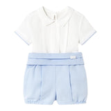 Mayoral Completo 3 Pezzi Bermuda-Camicia-Cintura per Neonato 1214 BIANCO/BEIGE MAYORAL 