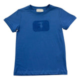 Trussardi T-Shirt Girocollo Tinta Unita con Stampa per Bambino TBP26096TS BLU TRUSSARDI 