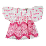 Dixie Camicia tinta unita con Ricami Bianco per Bambina 00499 BIANCO DIXIE 