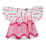 Dixie Camicia tinta unita con Ricami Bianco per Bambina 00499 BIANCO DIXIE 