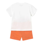 Mayoral Completo 2 Pezzi T-Shirt-Bermuda Bicolore per Neonato 1656 BIANCO/ARANCIONE MAYORAL 