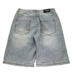 Iceberg Bermuda In Denim Tinta Unita con Stampa per Bambino BMICE5100J AZZURRO ICEBERG 