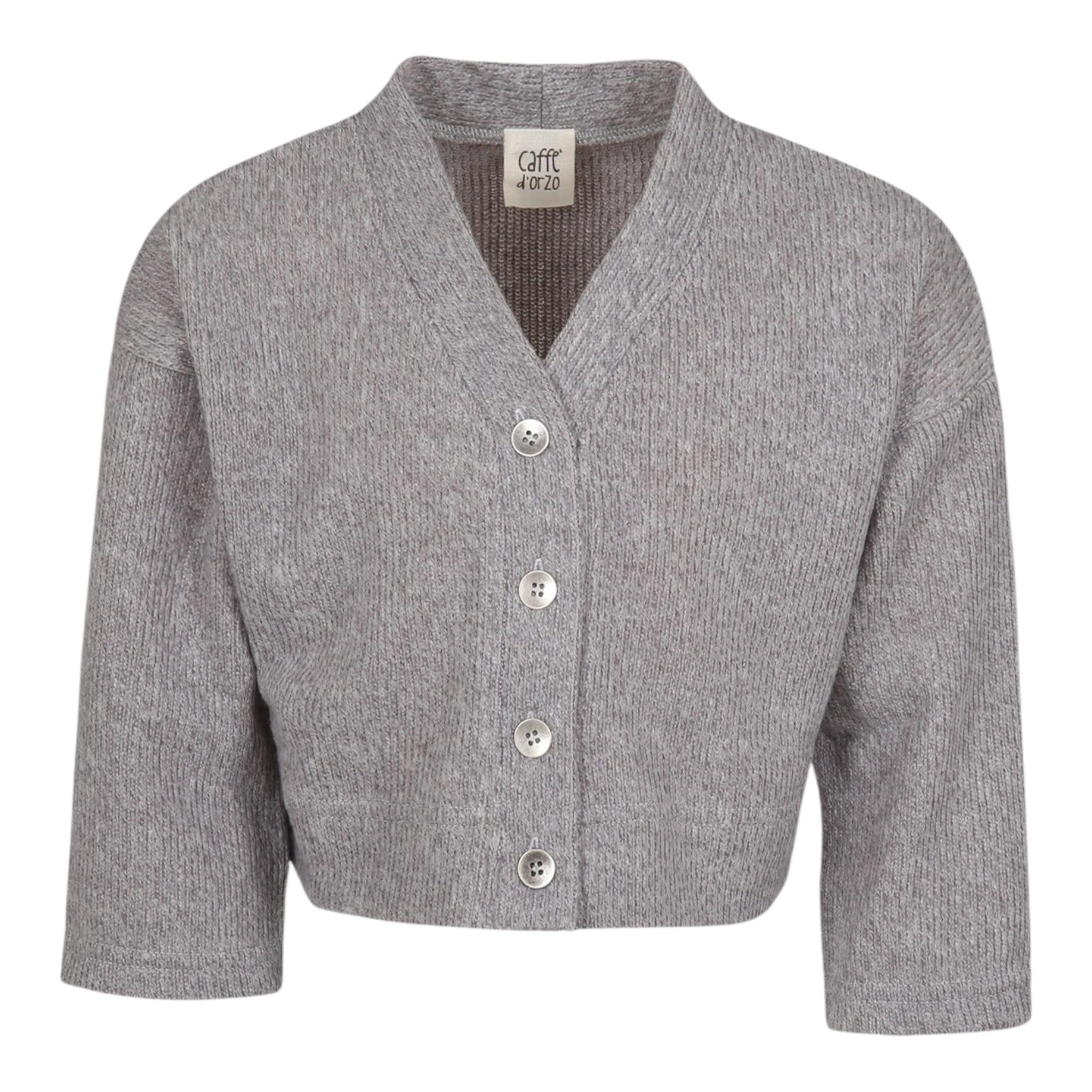 CAFFE' D'ORZO cardigan tinta unita con bottoni Grigio per Bambina ZV9A70 GRIGIO CAFFE' D'ORZO 