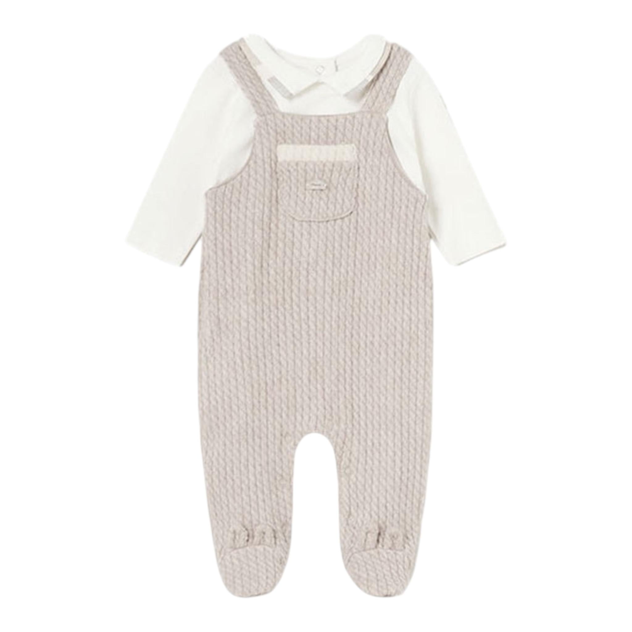 MAYORAL completo 2pz tutina-cardigan con zip Panna per Neonato 2615 PANNA MAYORAL 