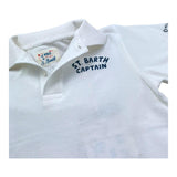 Saint Barth Polo Tinta Unita con Logo per Bambino 00870L PANNA SAINT BARTH 