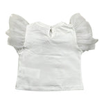 Miss Grant T-Shirt Girocollo Tinta Unita con Applicazioni per Bambina MG1335XJ BIANCO MISS GRANT 