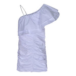 Marc Ellis Abito Monospalla Tinta Unita con Logo per Bambina JMJDR01239XX BIANCO MARC ELLIS 