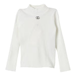 TWINSET maglia mezzo collo tinta unita a costine Bianco per Neonata 242GJ3190NX BIANCO TWINSET 