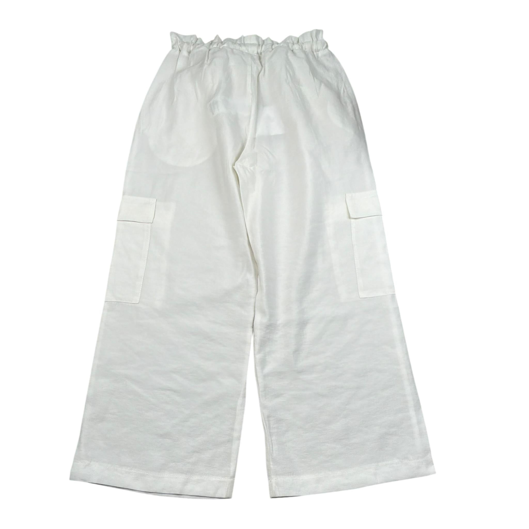 Lu Lu By Miss Grant Pantalone tinta unita Modello A Palazzo Bianco per Bambina LL2757 BIANCO LU LU BY MISS GRANT 