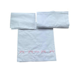 Le Bebe' Lenzuola Set 3 Pezzi Tinta Unita con Stampa per Neonata LBG6344 BIANCO LE BEBE' 