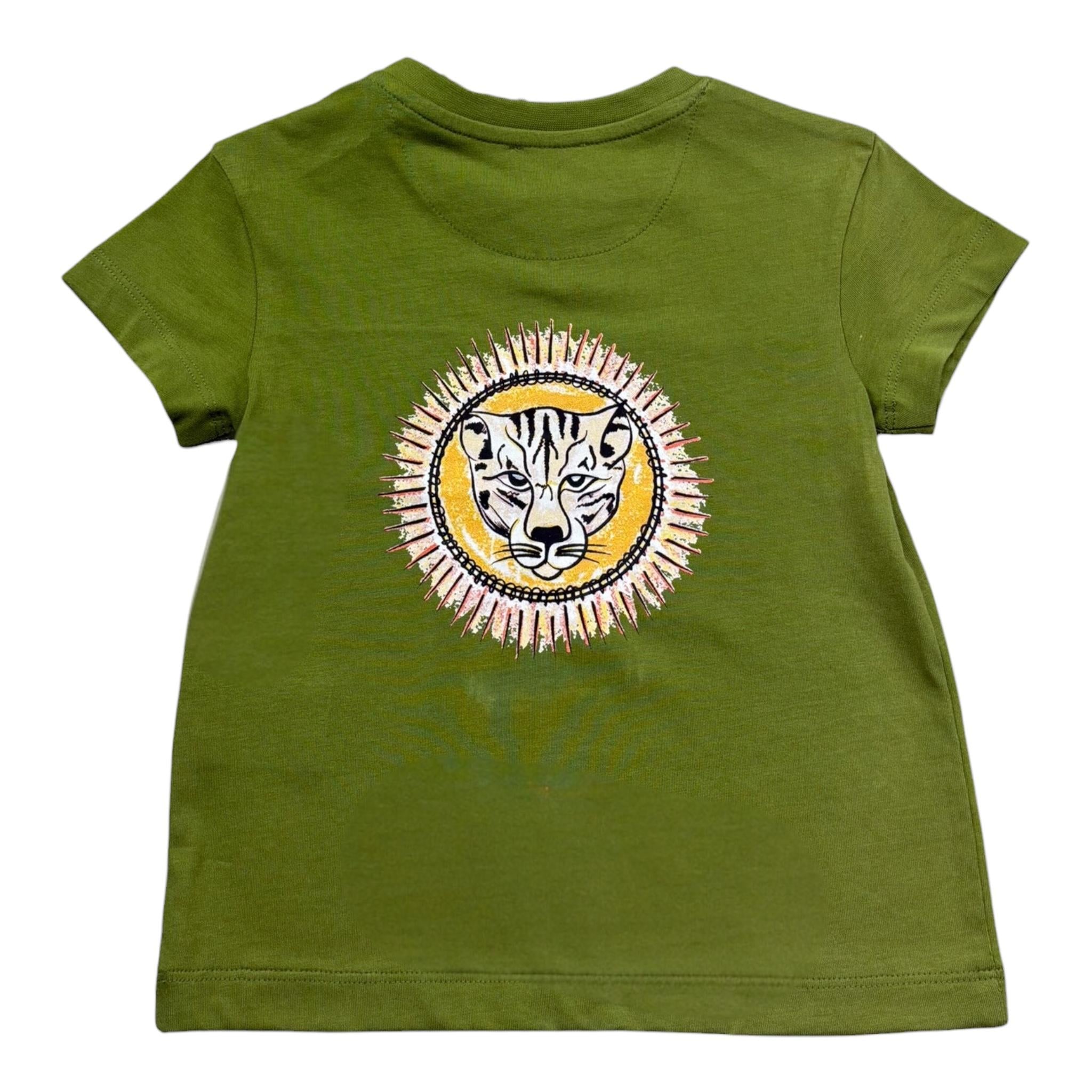 Just Cavalli T-Shirt Girocollo Tinta Unita con Logo per Neonato JIP26092TS VERDE JUST CAVALLI 