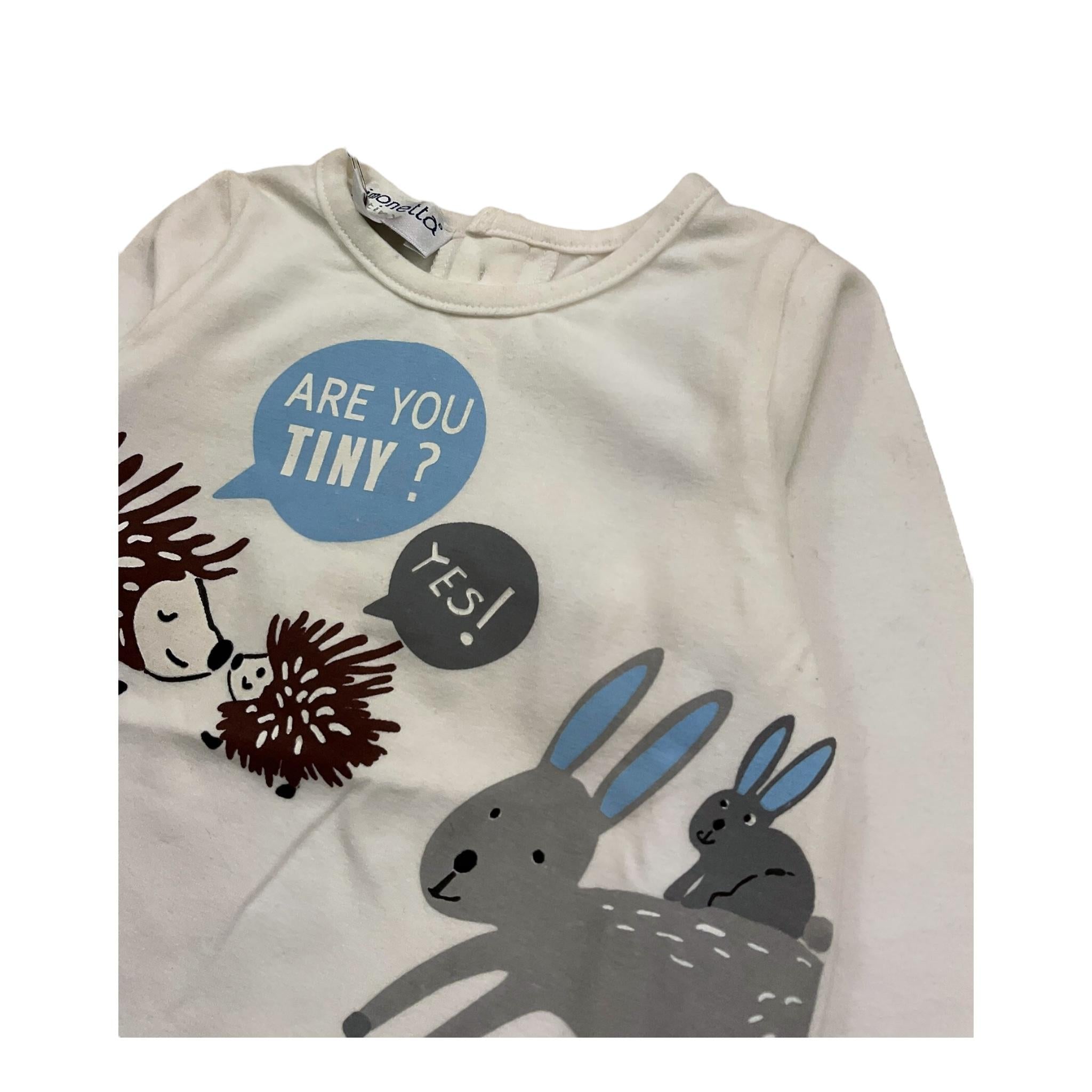 SIMONETTA shirt girocollo tinta unita con stampa Bianco per Neonato MAG0085 BIANCO SIMONETTA 