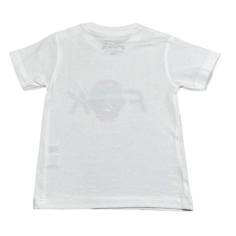 F**K T-Shirt Girocollo Tinta Unita con Stampa per Neonato HJKIKK BIANCO F**K 