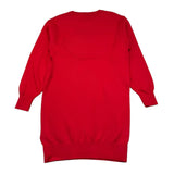 MOSCHINO abito in maglia girocollo tinta unita con stampa Rosso per Bambina HDV0GZ ROSSO MOSCHINO 