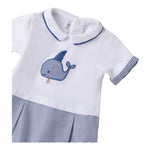 Minibanda Pagliaccetto Mezza Manica Bicolore per Neonato 3B688 BIANCO/BLU MINIBANDA 