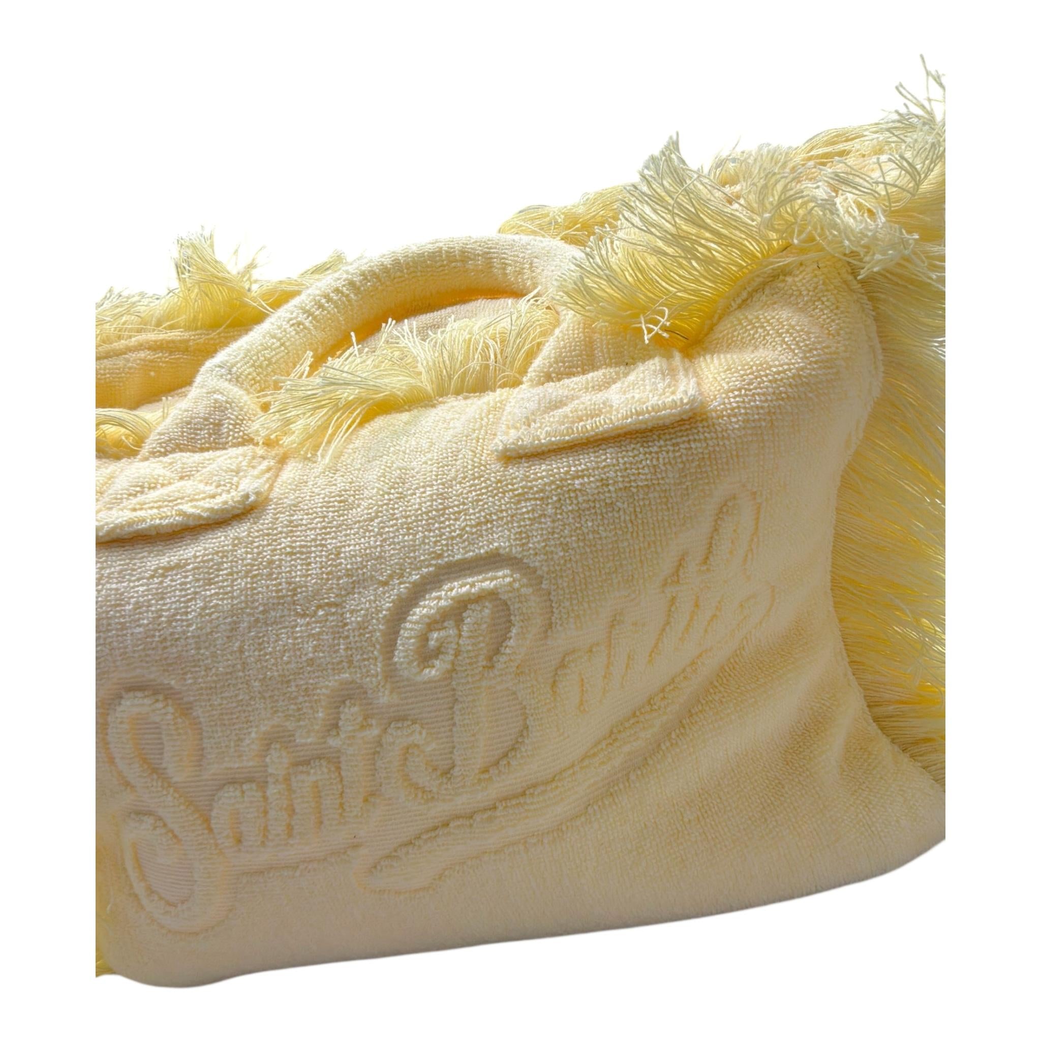 Saint Barth Borsa Tinta Unita con Stampa per Bambina 00409L GIALLO SAINT BARTH 