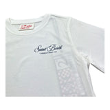 Saint Barth T-Shirt Girocollo Tinta Unita con Stampa per Bambino 00931L BIANCO SAINT BARTH 