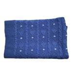 MARLU' coperta tinta unita con ricami Blu per Neonato IG5280 BLU MARLU' 