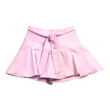 Lalalu' Gonna Tinta Unita Con Balze E Elastico In Vita Rosa Per Bambina