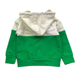 NEVER TOO felpa bicolore con zip e cappuccio Bianco/verde per Neonato NT2173N BIANCO/VERDE NEVER TOO 