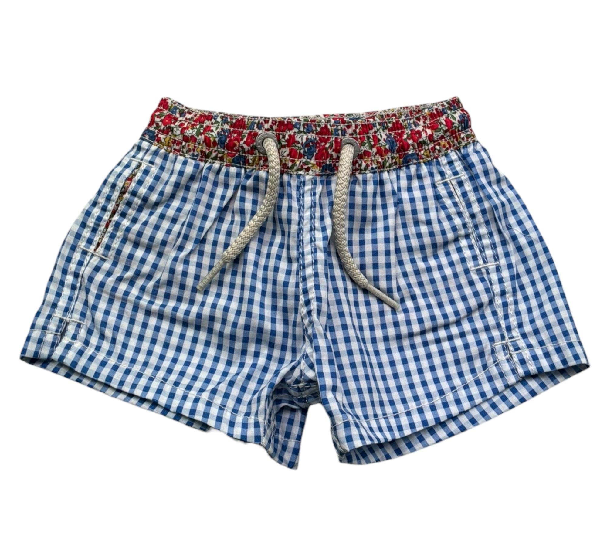 short fantasia a righe bicolore JOELL BIANCO/BLU SAINT BARTH 