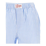 Saint Barth Short Bicolore con Fantasia A Quadrettini per Bambina BXY001 BIANCO/AZZURRO SAINT BARTH 