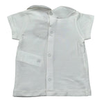 Le Bebe T-Shirt Tinta Unita con Colletto per Neonata LBG5835 BIANCO LE BEBE 