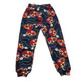 MOUSSE pantalone tuta tinta unita con stampe mario Blu per Neonato HKPG3688 BLU MOUSSE 