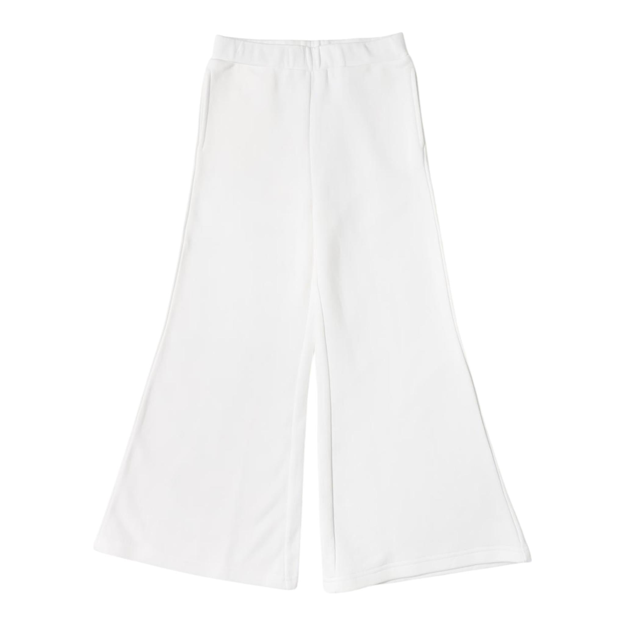 TWINSET pantalone modello a zampa tinta unita con spacchi Bianco per Bambina 242GJ2045 BIANCO TWINSET 