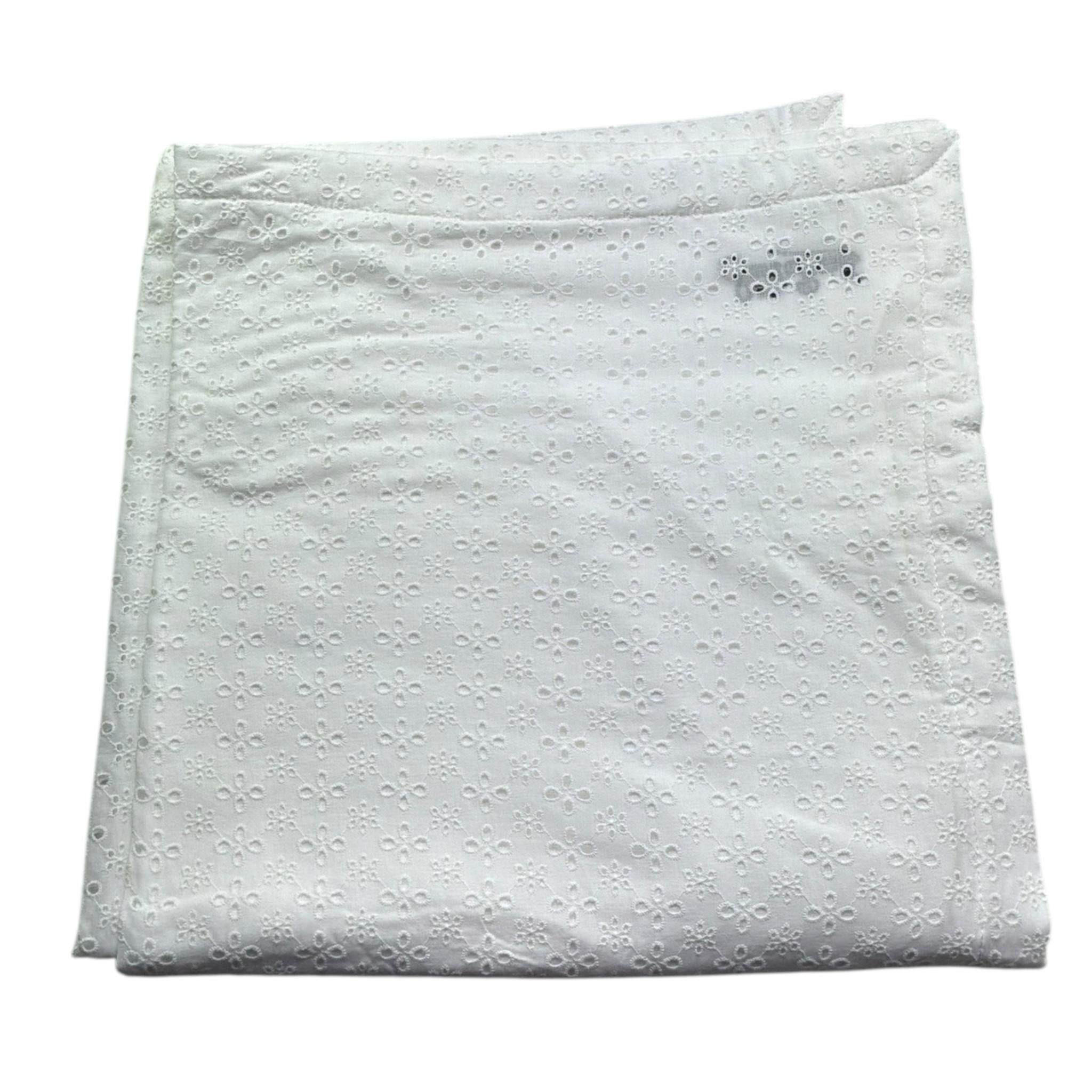 Saint Barth Coperta Tinta Unita Traforata per Bambina 00238LL BIANCO SAINT BARTH 