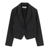 Patrizia Pepe Giacca tinta unita Modello Crop Nero per Bambina 7S0277XX NERO PATRIZIA PEPE 